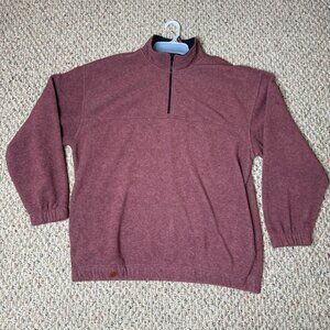 SRT Burgundy 1/4 Zip Pullover Sweater Men's L